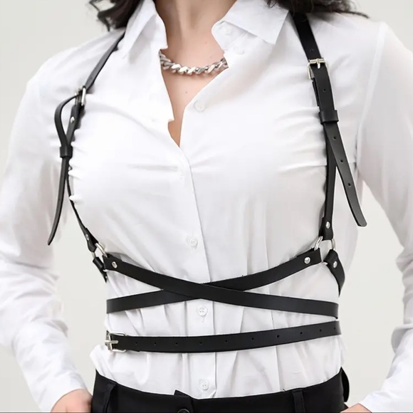 Wild Ophelia’s Tops - Sexy Black Body Waist Harness Belt